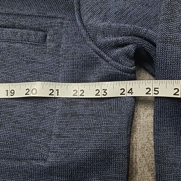 Surf Sidesupply Mens Fleece Jacket 2XL Blue Button Up Pockets Outdoor Sweatshirt - Picture 4 of 10